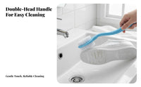 Long Handle Shoe Brush Versatile Athletic Shoe Cleaning Brush Sturdy for Homemakers, Students, Household, Mudroom, Washroom