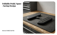 2 Pieces Electric Scooter Front Footpeg Supplementary Part Scooter Front Pedals Foldable Footrest Space-Efficient & Space-Saving