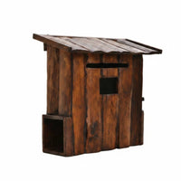 Rainproof Wooden Mailbox Outdoor Use Solid Wood Mailbox Antique Design Vintage Wood Mail Holder