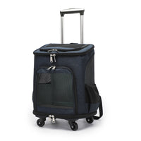 Pet Carrier Backpack with Wheels Rolling Pet Backpack with Wheels Travel Soft-Sided for Cats, Vet Visits, Outdoor