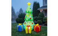 Outdoor Inflatable Christmas Tree Lighted Inflatable Tree with Gift Boxes Tall Yard Decoration Giant for Homeowners, Lawn, Porch