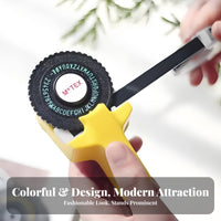 Embossed Text Manual Tape Writer DIY tasks Manual three-dimensional marker Embosser No Batteries Required markering Device Portable for notebook lovers, Crafters, Students, notebooking, Scrapbooking, School, Kitchen