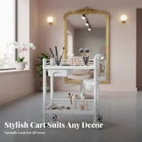 Multifunctional Beauty Salon Trolley Locking Brakes Beauty Spa Rolling Cart Integrated Drawers Multipurpose Tool Cart Sturdy ABS Plastic for Hair Stylists, Estheticians Artists, Barber Shops, Medical Facility S, Medical Facility
