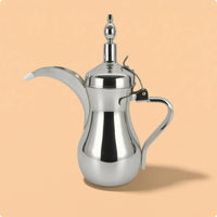 Long Spout Arabic Coffee Pot Mirror Finish Stainless Steel Coffee Pot Polished Cookware Decorative Finial