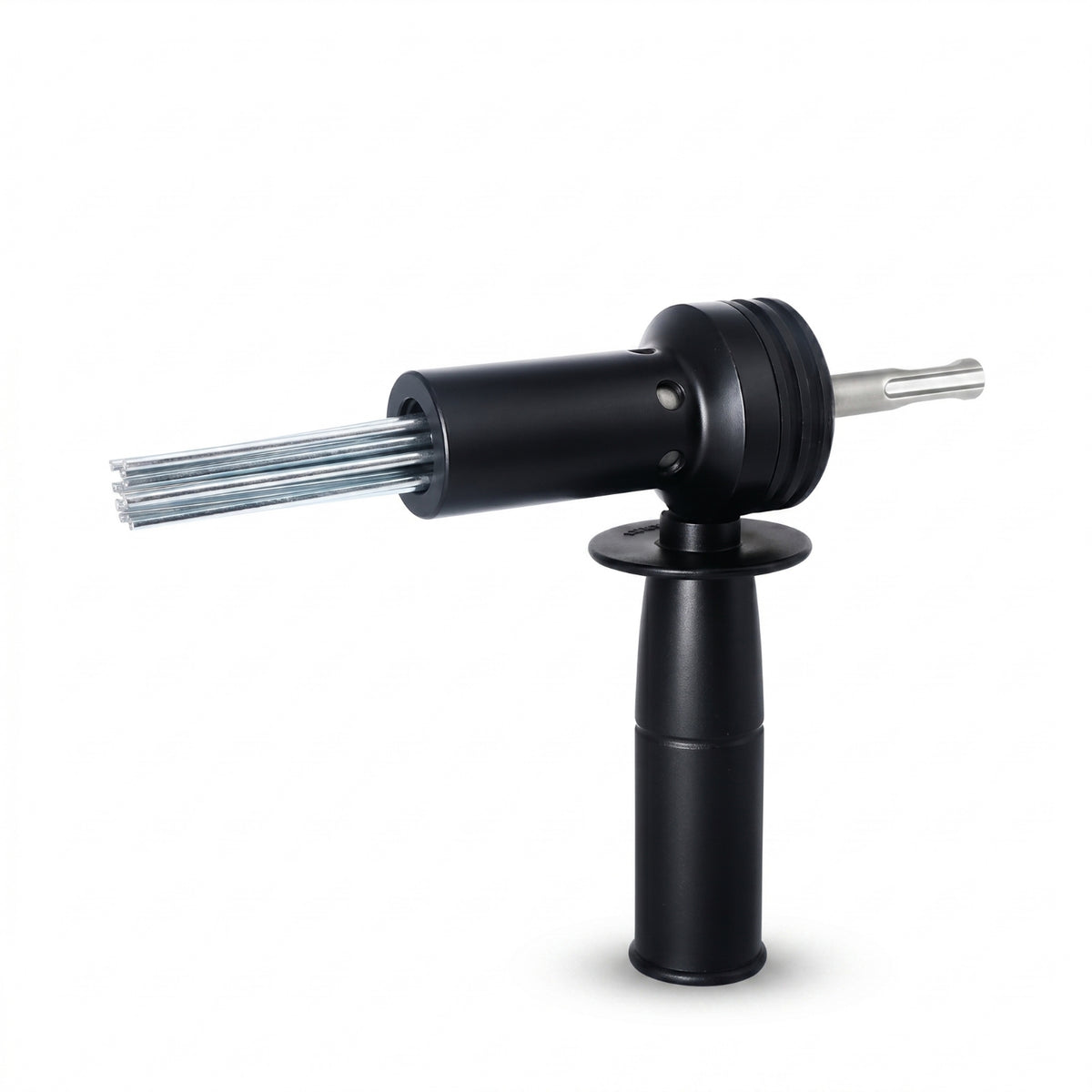 Carrying Case Needle Scaler Kit Ribbed Grip Electric Hammer Needle Scaler Multi-Surface Use Concrete Cleaning Attachment