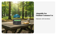 APP Wireless Control Full-Band Digital Radio SOS Alarm Full Band Digital Radio Built-in Flashlight Portable Audio Device Bluetooth Connectivity for Emergency Preppers, Outdoor Adventurers, Travelers, Travel, Home Use