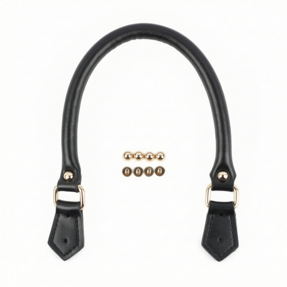 Replacement Leather Strap with Metal Rings Padded Purse Strap with Hardware Removable D Metal Loop Heavy Duty for Crafters