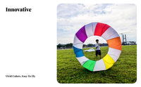 Hand-Pulled Ground Kite Foldable and Portable Frameless Soft Kite Vibrant Colors