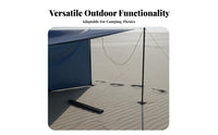 Awning Support Rod Portable Tarp Pole Adjustable Shelter Pole Sturdy Duty Camping Equipment Sturdy for Campers, Backyard, Beach