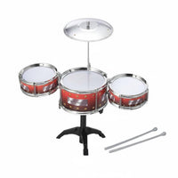 With Lights and Vocal Amplifier Junior Jazz Drum Kit Music Enlightenment Kids Drum Set Easy Assembly Toy Percussion Set for Beginners