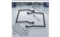 Chrome Plated Saddlebag Bracket Metal Iron Saddlebag Support Frame Black for Harley Riders, Wheel Clearance
