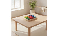 Child-Centered Counting Tray with Wooden Balls Educational Wooden Balls with Tray Fine Motor Sorting and Matching Toy Toddler for Toddlers, Preschoolers, Teachers, Homeschool, Playroom, Classroom