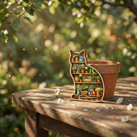 Wooden Cat Shaped Pocket Hug Heartwarming Design Pocket Hug Keepsake Gift for Friends, Family