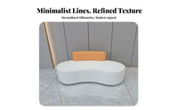 Minimalist Design Curved Sectional Couch Comfortable Upholstery Commercial Furniture Wear-Resistant Modular Sofa Two-Tone Color Scheme for Visitors, Office Workers, Interior Designers, Reception Area, Lobby, Waiting Room, Bedroom