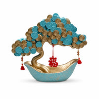 Moneys Tree Statue Oriental-Prosperity Symbol Tree Decorative Tabletop Ornament for Entryway, Tv Cabinet, Study
