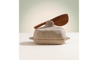 Ceramic Butter Dish with Lid Elegant Tableware Artisanal for Breakfast Table