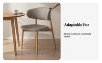 Nordic Design Upholstered Winged-Back Chair Minimalist Design Indoor Furniture Thickly Padded Accent Seat High-Density Foam Cushion for Business Owners, Homeowners, Seniors, Dining Room, Restaurant, Reading Nook, Dessert Shop