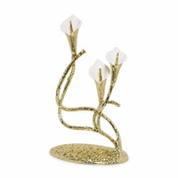 Flower Candle Holder Metal Candelabra Modern Centerpiece for Entryway