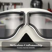Retro Motorcycle Goggles Windproof Vintage Aviator Goggles Vintage Airman Helmet Visual Organs Wear Particulate Proof Riding