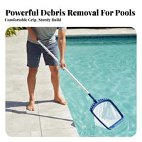 Deep Bag Foliage Net Sturdy Frame Deep Bag Foliage Skimmer Fine Mesh Pool Net Reinforced Fine Mesh Pool Rake Large Capacity