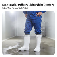 Tall-Top Insulated Boots Flexible in Cold Weather Non-Slip EVA Work Boots Lightweight Guarding Footwear for Fishermen, Workers, Outdoor, Farming