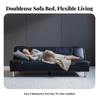 Foldable Design Armless Fold-extendable Sleeper Space-Saving Sofa Bed doubleUse transformable Couch minimalist design for Apartment Dwellers, Homeowners with Guests, Students, Small Spaces, Living Room, Home Office