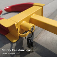 Visual Deterrent Anti-Theft Tire Lock Easy to Use Wheel Clamp Lock Weather Resistant for Parking Enforcement, Driveway, Long-Term Storage