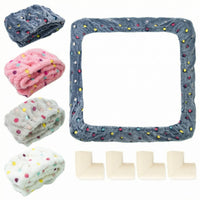 Padded Needle-Frame Cover with Corner Protectors Velvety Hoop Guard Thick Craft Accessory Soft for Embroiderers