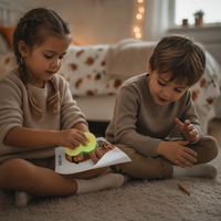 Kids Luminous Temporary Tattoos - Cartoon Dinosaur Mermaid Unicorn Designs