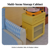Robot Figure End Table Multi-Functional Storage Cabinet Decorative Piece Sturdy Construction for children, Living Room, Entryway