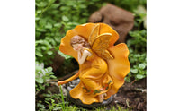 Winged Fairy Ornament Weather-Resistant Fairy Statue Handcrafted Look Home Decoration for Patio, Outdoor