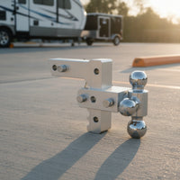 Three Sphere Adjustable Trailer Hitch Resistant Adjustable Truck Trailer Hitch drop/height Adjustment for Unpaved Terrain