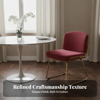 Light Luxury Aesthetic Curved spine Dining Chair Modern Minimalist Design Vanity Stool Soft Padded Indoor Seating dense Foam padding for Women, Homeowners, Adults, Bedroom, Makeup Room, Study, Home Office