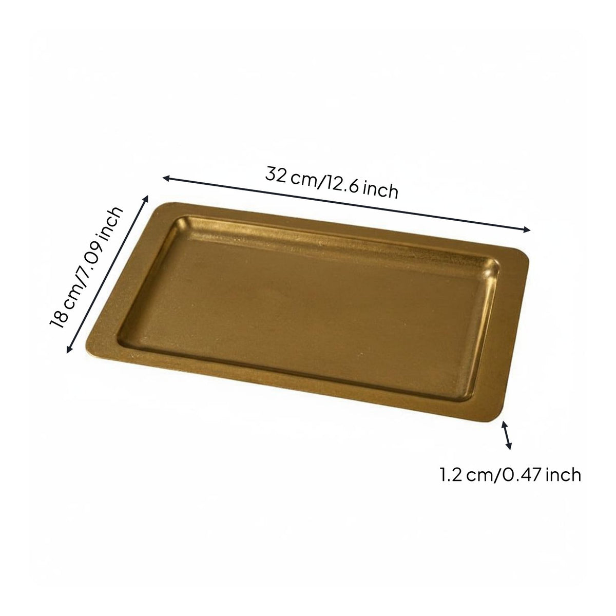 Wide Rim Metal Platter Easy to Clean Shallow BBQ Plate Heat-Resistant for Grill