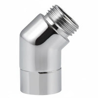 Universal 1/2-inch/2 Fit 145 Degree Shower Angle Adapter Chrome Plated Solid Brass Shower Elbow Rotatable Design