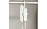 10 Pieces Recessed Curtain Hook with Offset Inner Hook Plastic Cord Cleat Compact Hardware Lightweight for Blinds