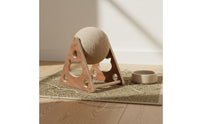 Teeth Grinding Rabbit Feeder Ball Interactive Hay Ball Toy Sturdy Wooden Hay Holder for Rabbits