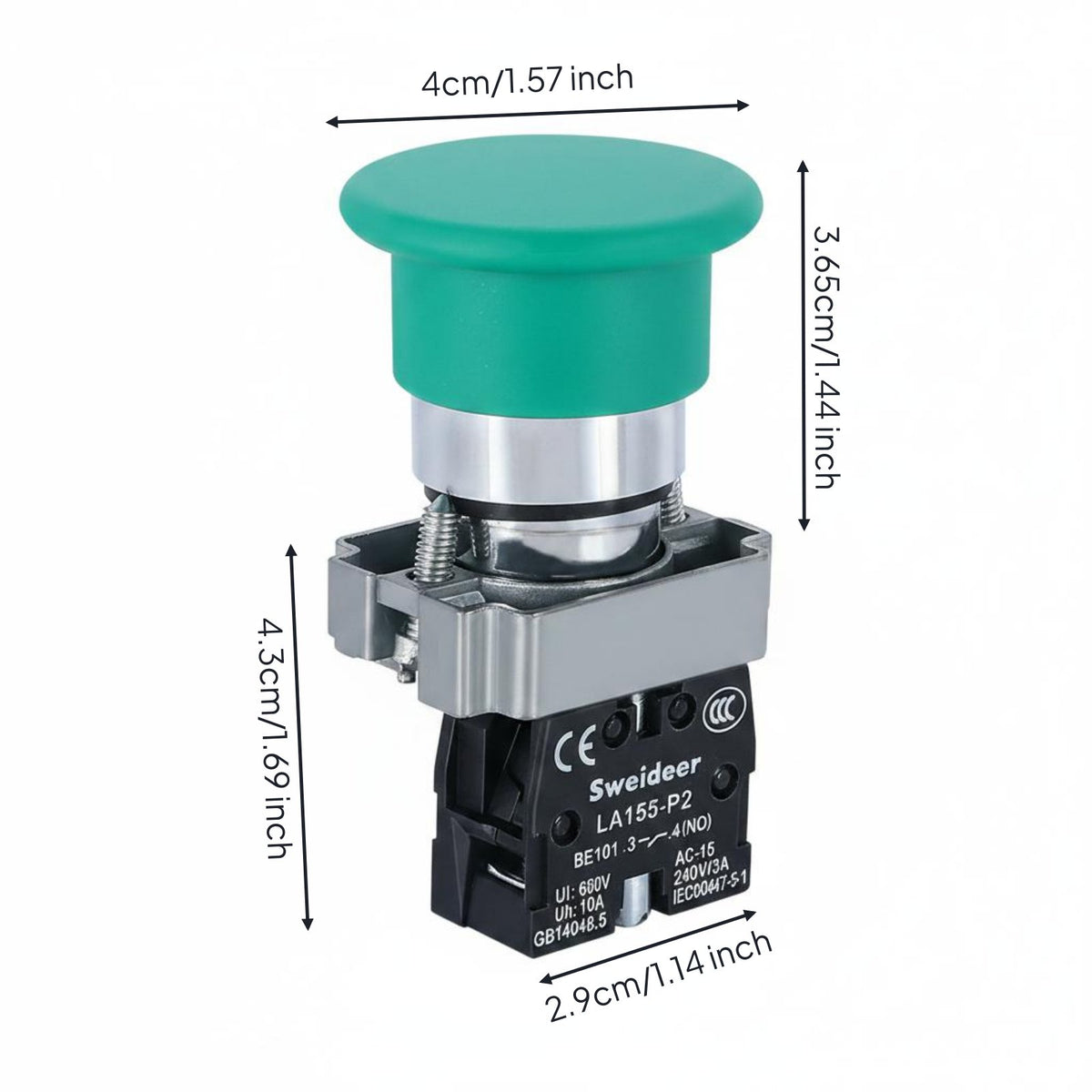 22mm Push Button Switch Self-Resetting 22 Mm Push Button Switch Screw Terminals Electrical Accessory