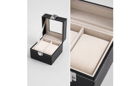 Watch Display Box Black Watch Case with Window Dustproof for Home Storage