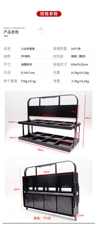 Eight-Hole Foldable Bottle Rack with Handle