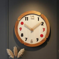 Wooden Wall Clock Easy Reading Wooden Wall Clock Clockwork Mechanism Timepiece