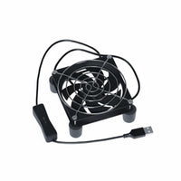 Quiet Operation Set-Top Box Cooling Stand Powerful Airflow USB Cooling Fan Shock Absorbing Pads for Desktop