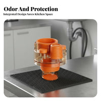 Kitchen Sink Multi-Drain Connector High-Efficiency Drainage Anti-Foul Smell Drain Pipe Adapter Easy Installation Triple Pipe Splitter for Plumbers