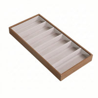 6-Compartment Eyeglasses Display Tray Rectangular Sunglass Organizer Tray Soft Sunglasses Organizer Guarding for Closet, Retail Counter
