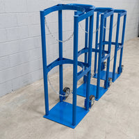 Portable Gas Cylinder Cart with Wheels and Handle for Single or Double Bottles
