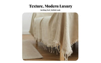 Solid Color Draping Slipcover Full Coverage Draped Furniture Throw Year-Round Use Sofa Cover Minimalist Design for Homeowners, Interior Decorators, Renters, Living Room, Lounge Area, Bedroom, Photo Shoots