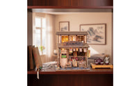 Wooden House Model with LED Light Pre-Colored Parts for Hobbyists, Adults