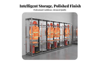 Double-Sided Assistance Suit Rack 360° Rotating Firefighter Gear Rack High Load Capacity Turnout Gear Storage Stand for Firefighters