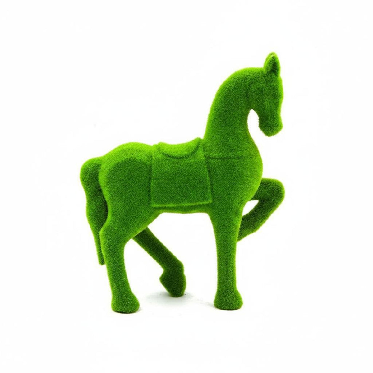 Grass-Textured Horse Green Outdoor Ornament Weather-Resistant for Lawn