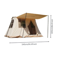Canopy Camping Tent  Retro Shelter Ventilated for Campers